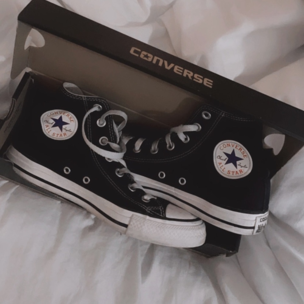 COPY - black high top converse! 🖤
